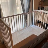 Lettino culla neonato con materasso 120X60