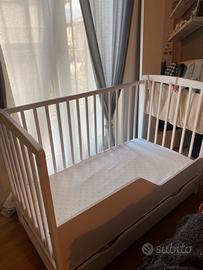 Lettino culla neonato con materasso 120X60