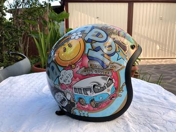 Casco jet vintage aerografato WOODSTOCK - DMD Official