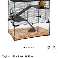 Kit completo con gabbie per piccoli animali