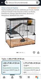 Kit completo con gabbie per piccoli animali