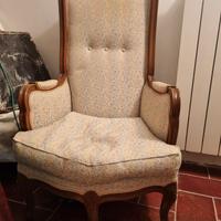 Coppia di poltrone vintage stile Luigi XV