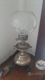 Lampada vintage stile antico in vetro e metallo