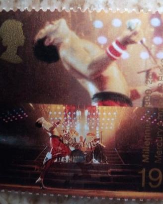 Queen Francobollo e Autografo moglie di Brian May