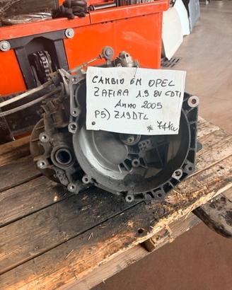 Cambio 6M Opel Zafira 1.9 8V CDTI Anno 2005 Codice