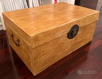 Baule cinese in legno di pergamena