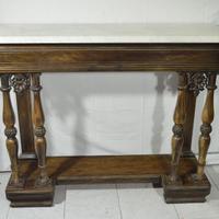 Console d’epoca in palissandro intarsi ottone '800