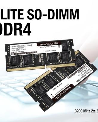 Memoria Teamgroup Sodimm DDR4 3200 16Gb Team Elite