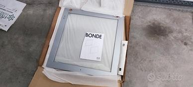 Anta vetro satinato Ikea Bonde argento 70x70cm