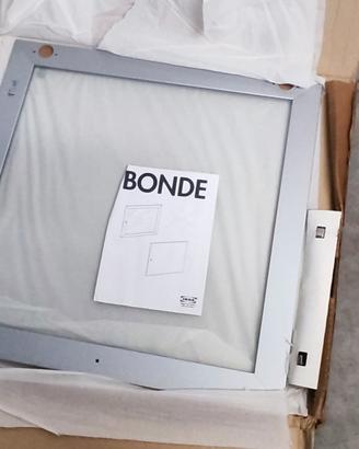 Anta vetro satinato Ikea Bonde argento 70x70cm