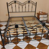 letto in ferro battuto più rete matrimoniale
