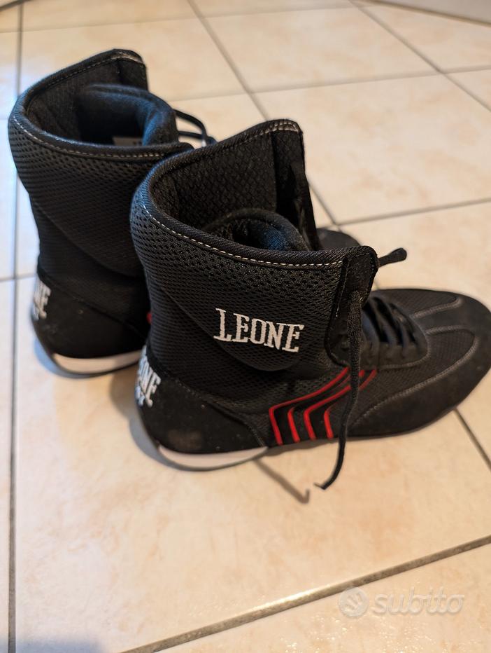 LEONE 1947 - Stivaletti Da Boxe Unisex, In Materiale Sintetico, Suola Antiscivolo In Gomma, Traspiranti