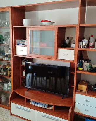 Mobile da soggiorno con cassetti,ante e porta TV