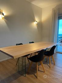 Tavolo legno massello rovere