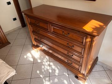cassettone + 2 comodini in legno