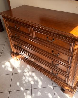 cassettone + 2 comodini in legno