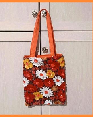 borsa Only. in tessuto e paillettes 