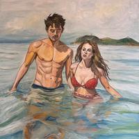 Quadro Estate a Villasimius olio su tela Cafarotti