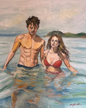 Quadro Estate a Villasimius olio su tela Cafarotti