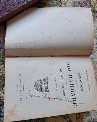 Due libri commento odi barbare