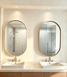 specchio bagno ovale 50x80 luce led