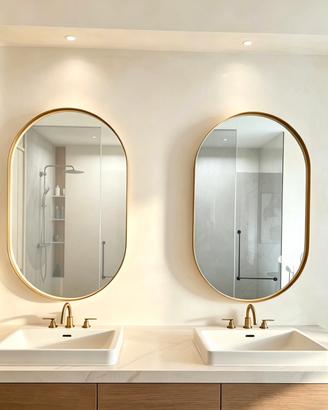 specchio bagno ovale 50x80 luce led