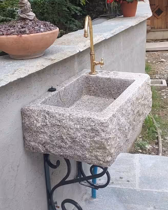 Lavello lavandino in pietra granito 60 cm
