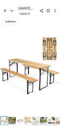 Tavolo e panche da esterno
