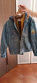 Giubbino Jeans con cappuccio e gilet trapuntato