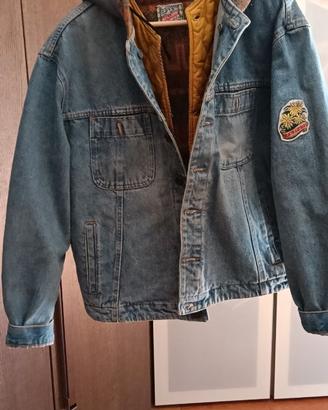 Giubbino Jeans con cappuccio e gilet trapuntato
