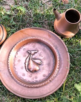 Set Vintage in Rame Lavorato a Mano 