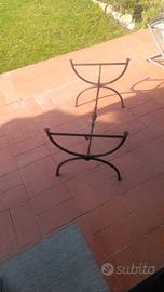 tavolino da salotto ferro battuto e cristallo