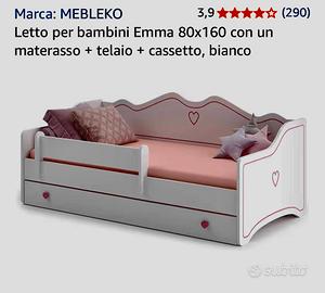 Letto singolo per bambine