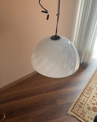 Lampadario in vetro di Murano bianco