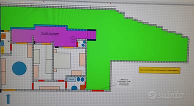 2 camere, 2 wc, garage, balcone, giardino 180mq