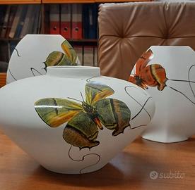 Tris vasi Ancap in vera porcellana biscuit