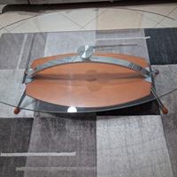 tavolinetto piccolo da soggiorno in vetro è legno 