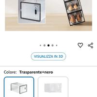 10 Scatole Organizer Scarpe Trasparenti Impilabili