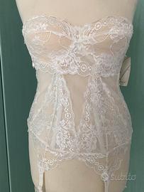 Guêpière in pizzo con reggicalze tg 2B IT