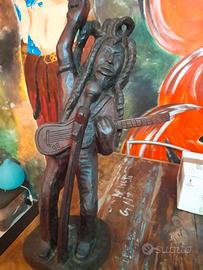 STATUA LEGNO BOB MARLEY