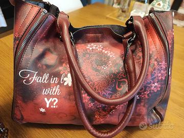 Borsa donna YNot? media rossa fantasia