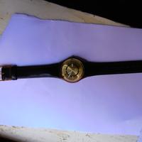 Swatch Orologio al quarzo marrone e oro