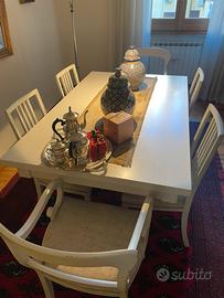 Tavolo artigianale in rovere massello