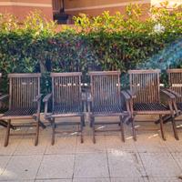 sedie teak giardino