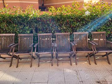 sedie teak giardino