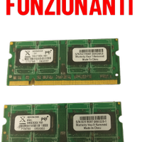 2 RAM DDR2 X notebook – 2×1 GB 667 MHz Funzionanti