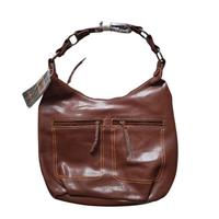 Borsa Hobo a Spalla Marrone Vintage Anni 80