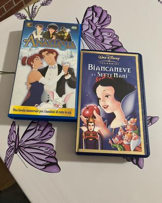 2 VHS Anastasia e Biancaneve Disney/Fox