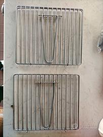 2 Griglie in acciaio per barbecue pieghevoli