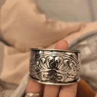 bracciale argento cesellato a mano 